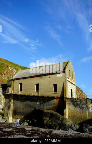 Former RNLI Lifeboat Station, Polpeor Cove, Lizard Point, Lizard Peninsula, Cornwall, England, UK Stock Photo