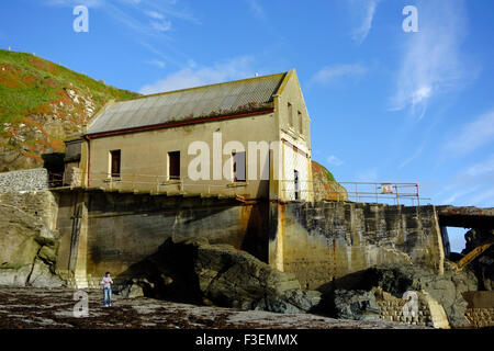 Former RNLI Lifeboat Station, Polpeor Cove, Lizard Point, Lizard Peninsula, Cornwall, England, UK Stock Photo