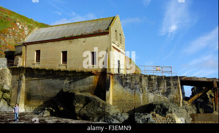 Former RNLI Lifeboat Station, Polpeor Cove, Lizard Point, Lizard Peninsula, Cornwall, England, UK Stock Photo