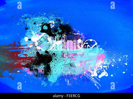 Abstract watercolor collage Stock Photo