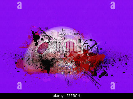 Abstract watercolor collage Stock Photo