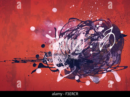 Abstract watercolor style collage Stock Photo