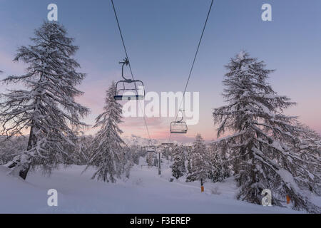 Ski center of Vogel, Triglav natural park, Julian Alps, Slovenia, Europe. Stock Photo