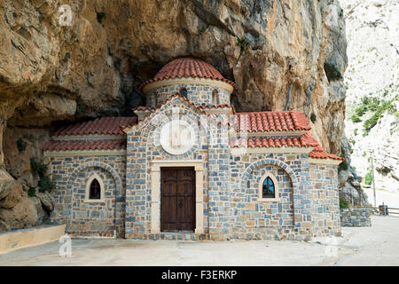 Agios Nikolaos church in Kotsifou Canyon, Crete, Greece Stock Photo