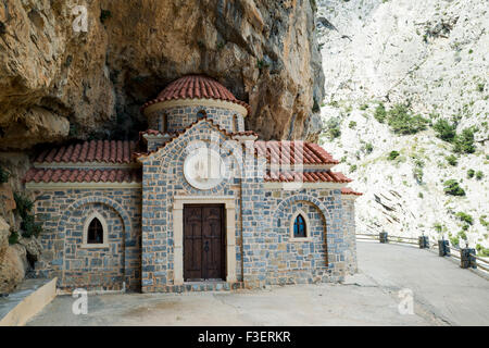 Agios Nikolaos church in Kotsifou Canyon, Crete, Greece Stock Photo