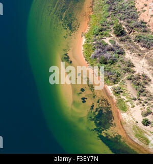 Aerial view of Colorado River, abstract natural background, Horseshoe Bend in Arizona, USA. Stock Photo