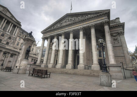 The royal exchange building in London Stock Photo