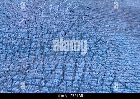 galacier fissures. North island, Novaya Zemlya. Kara Sea, Siberia Stock Photo