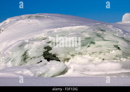 sea ice close up in the winter Stock Photo