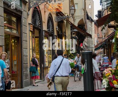 A street scene in Bologna Italy Stock Photo