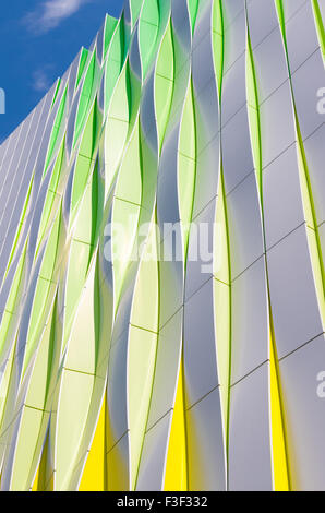 GRONINGEN, NETHERLANDS - AUGUST 22, 2015: Detail of a modern building of the UMCG, the medical center of the groningen universit Stock Photo