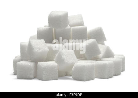 Cubes of sugar isolated on white background Stock Photo - Alamy