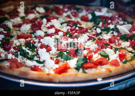 Delicious fresh made italian pizza Stock Photo