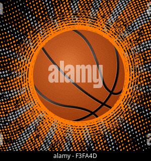 Abstract grunge basketball background. Vector illustration. Stock Vector