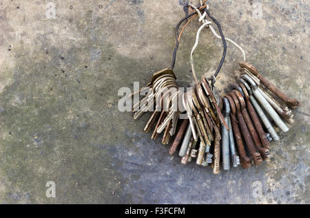 Bunch of old keys Stock Photo