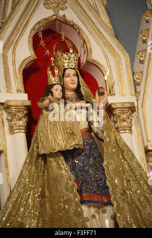 Idol of Mount Mary child Jesus hand outside Mount Mary Church Mount Mary Festival Bandra Bombay Mumbai Maharashtra Stock Photo