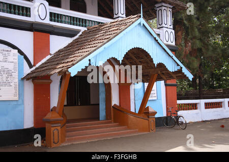 Entrance of structure in area of Our Lady of Lourdes cathedral has interesting underground shrine ; Thrissur ; Kerala ; India Stock Photo