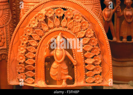 Terracotta statues for sale ; Calcutta ; Kolkata ; West Bengal ; India ; Asia Stock Photo