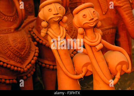 Terracotta statues for sale ; Calcutta ; Kolkata ; West Bengal ; India ; Asia Stock Photo