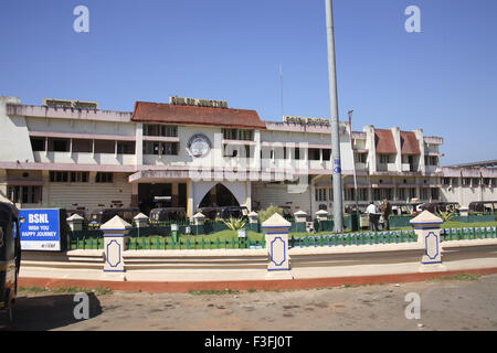 Indian railways ; transport Quillon or Kollam Junction Railway Station ; Kerala ; India NO PROPERTY RELEASE AVAILABLE Stock Photo