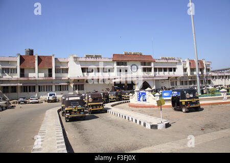 Indian railways ; transport Quillon or Kollam Junction Railway Station ; Kerala ; India NO PROPERTY RELEASE AVAILABLE Stock Photo