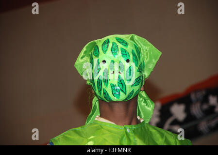 Chhau dance, Chau dance ; Chhaau dance ; Chou dance ; Indian folk dance ; mask dance ; Calcutta ; Kolkata ; West Bengal ; India ; Asia Stock Photo