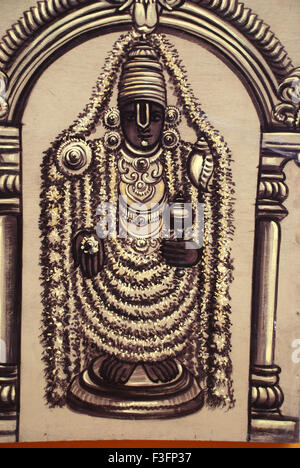 Lord Venkateshwara Tirupati Balaji Drawing by Rajeev Verma - Fine Art  America