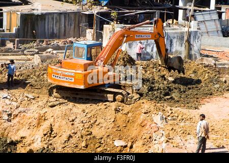 Tata Hitachi excavator , india , asia Stock Photo