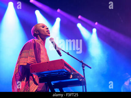 Laura Mvula, Womad 2015, Charlton Park, Malmesbury, England, UK. 26th July 2015 Stock Photo