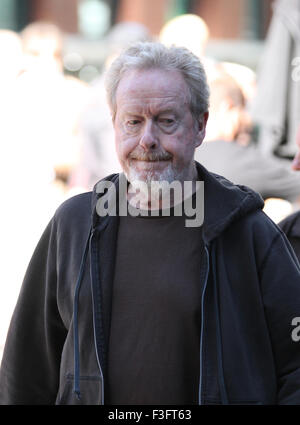 Ridley Scott, Film director seen on set In London Stock Photo