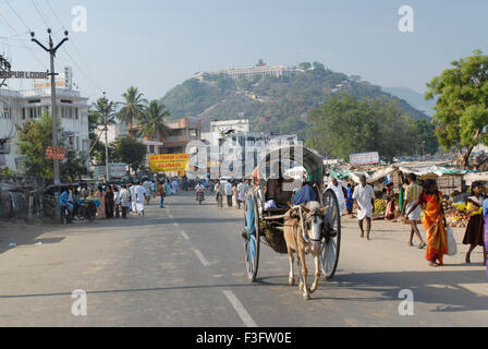 Palani hill temple situated at an elevation of 1500 feet above sea level ; Tamil Nadu ; India Stock Photo