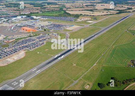 An aerial view of Luton Airport, South East England, UK Stock Photo