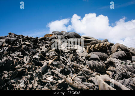 Pile of waste for recycling or safe disposal, Great for recycle and environmental themes. Stock Photo