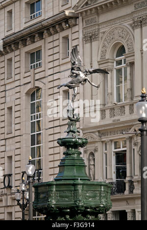 Eros Statue, Shaftesbury Memorial Fountain, Piccadilly Circus, Piccadilly, City of Westminster, London, England, United Kingdom, UK Stock Photo