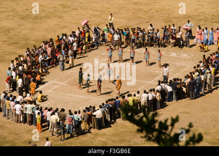 Kabbaddi sport in village Ramnagar ; Shimla ; Himachal Pradesh ; India Stock Photo