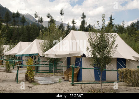Banjara Camps at Sangla Valley ; Himachal Pradesh ; India Stock Photo