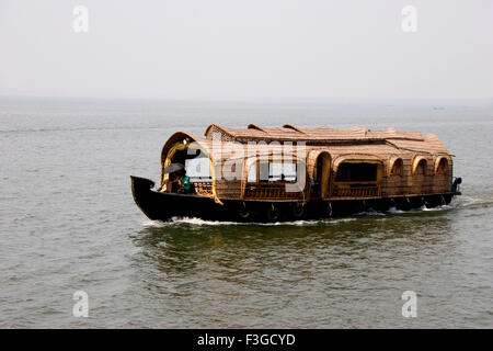 Houseboat in backwaters ; Kerala ; India ; Asia Stock Photo