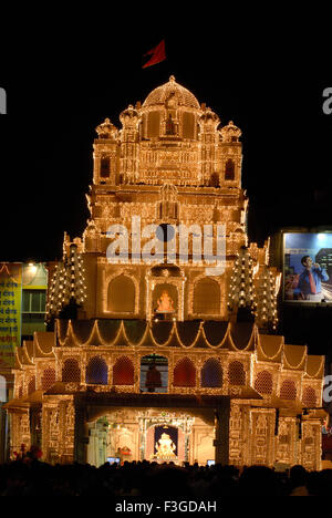 Idol of lord Ganesh ganpati of Dagdu Seth Halwai during Ganesh festival ...