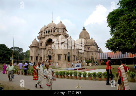 Belur Math headquarter of Ramakrishna Mission founded philosopher Vivekananda bank River Hooghly Calcutta Kolkata Stock Photo