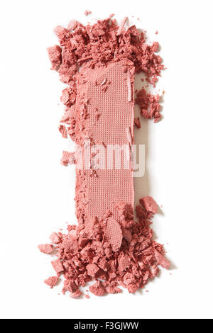 Brown eye shadow crushed on white Stock Photo