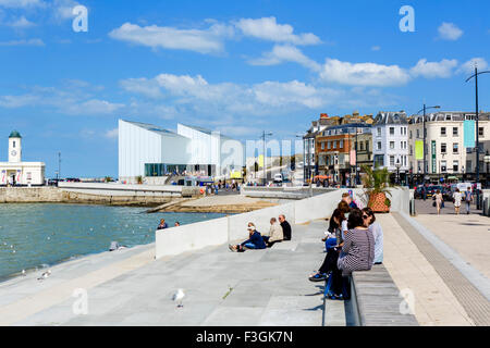 The promenade and Turner Contemporary art gallery in Margate, Kent, England, UK
