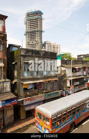 Road ; Girgaon ; Bombay now Mumbai ; Maharashtra ; India Stock Photo