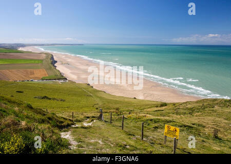 A view of the coastline near Calais, France looking west Stock Photo