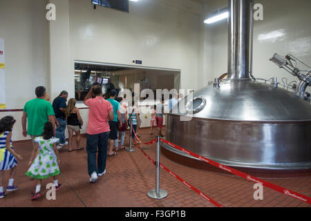 Budweiser brewery tour in Merrimack New Hampshire Stock Photo