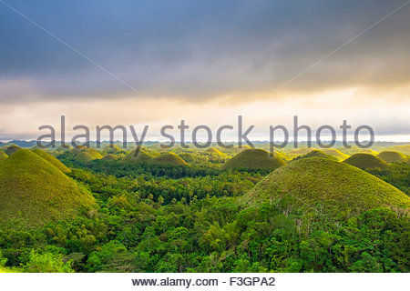 Chocolate Hills Carmen Bohol Philippines 19. April, 2018 The famous