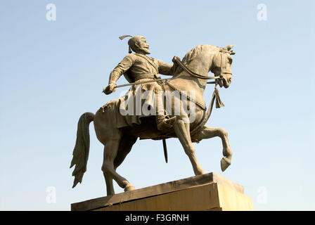 Chhatrapati Shivaji Maharaj, bronze statue, Gateway of India, Apollo Bunder, Colaba, Bombay, Mumbai, Maharashtra, India, asia Stock Photo