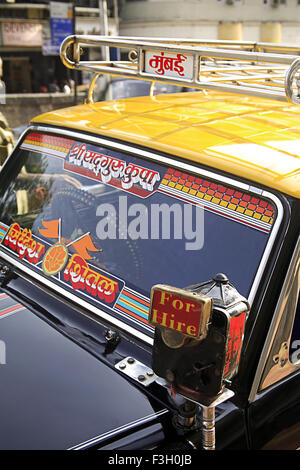Taxi ; Grant road ; Bombay now Mumbai ; Maharashtra ; India Stock Photo