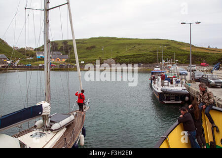 coming into north harbour cape clear island county cork Stock Photo