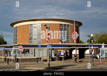 Arnos Grove Underground Tube Station Piccadilly line ; London ; U.K. United Kingdom England Stock Photo