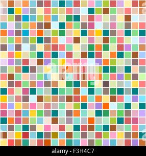 A modern seamless pattern using colorful square pixels. Stock Vector